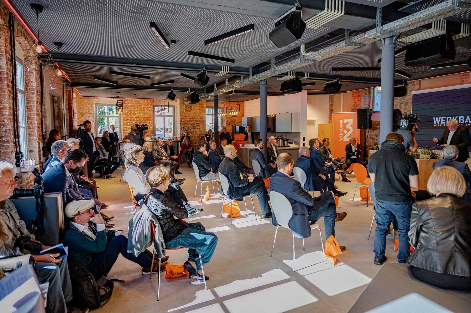 Veranstaltung in der Networking Area der Werkbank32